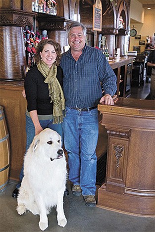 Maryhill Winery owners Craig and Vicki Leuthold stand in their tasting room near Goldendale