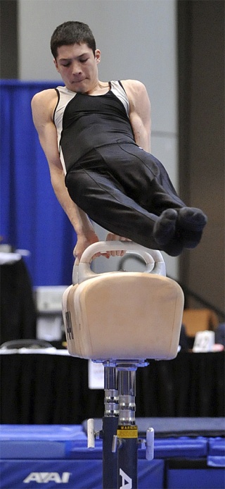 MIHS freshman Dominic Morris captured the junior Olympic title in the pommel horse in May. Morris has been competing and training in gymnastics since he was 5 years old.