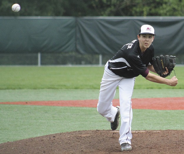 Mercer Island pitcher Chris Lawler throws a pitch during the Islanders win over Interlake last Wednesday.