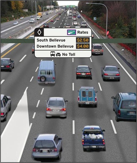 This digital rendering shows what HOT lanes on I-405 could look like in the future.