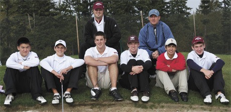 Members of the second-place Sea-King District Mercer Island boys golf team included: Kirby Ingram (left)