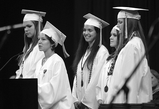 Class of 2013 valedictorians from left