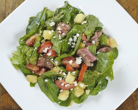 Shifrin’s steak salad includes fresh romaine lettuce