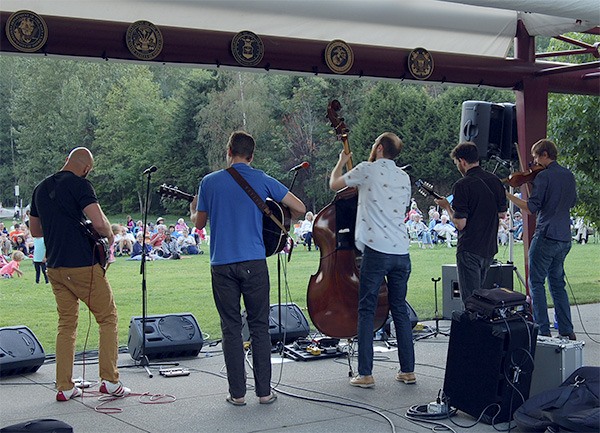 The Warren G. Hardings perform at Mercerdale Park on Thursday