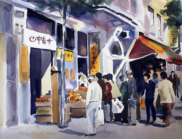 The Northwest Watercolor Society has a new book in honor of its 75th anniversary that will feature art from members such as the watercolor entitled “Morning Market