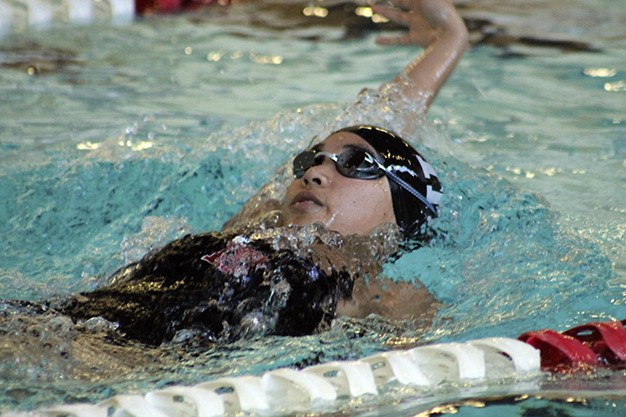 Leann Tse competes in the 200 IM during Mercer Island’s meet against Inglemoor Thursday