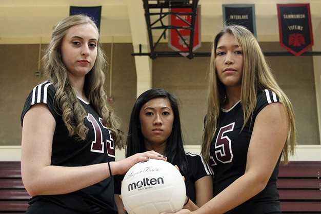 Senior captains (from left) Brooke Behrbaum