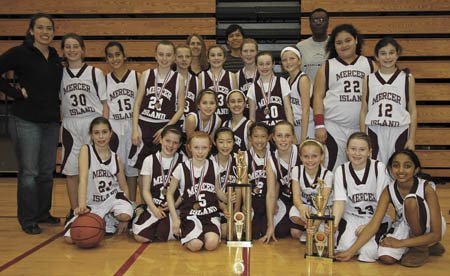 The fifth grade maroon and white Mercer Island girls basketball teams recently faced off in a tournament championship in Oregon.