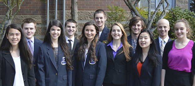 Mercer Island High School DECA students include from left: Amanda Wall