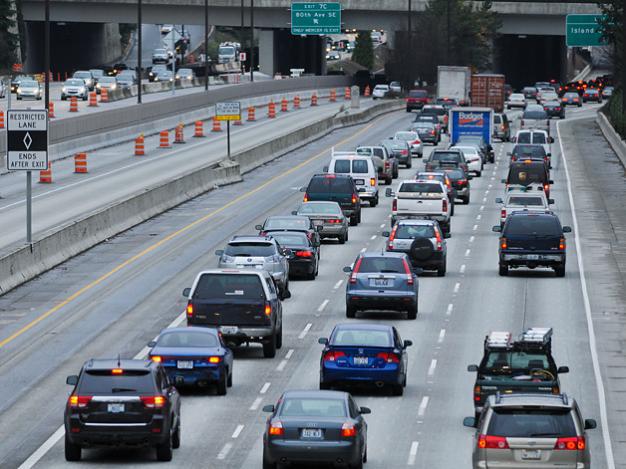 Drives crossing Interstate 90 on Tuesday