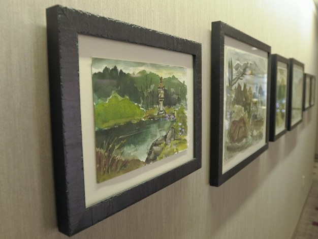 Watercolors by Paul Horiuchi are on display at Aljoya House on Mercer Island through May 15. The paintings on display are part of a private collection