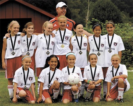 The Eastside girls U11 team includes: (front row) Anastasia Justus