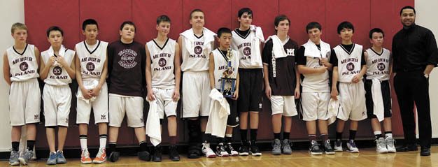 The Mercer Island seventh grade Cascade boys basketball team recently finished their season