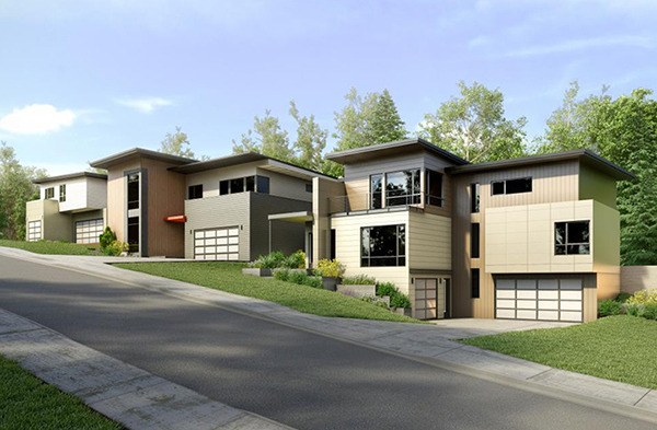 JayMarc’s modern homes collection on First Hill are one example of the type of development that concerns residents: large