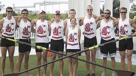 The WSU men’s rowing team (from left to right)