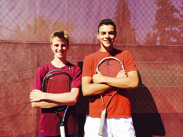 The Mercer Island doubles team consisting of junior Christian Anderson