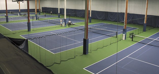 The new OPTC tennis facility has six full-sized courts.