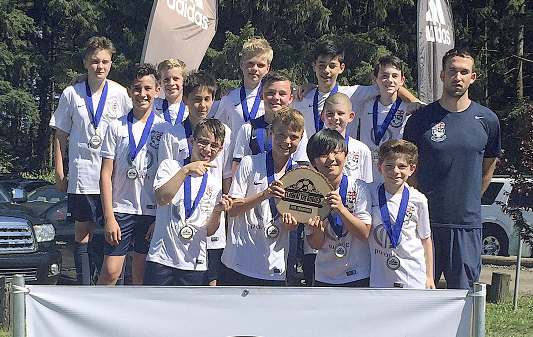 The Nowland Premier Soccer Academy U13 Navy team went 5-0 to win the gold divison at the Clash of the Border tournament June 24-26 in Vancouver