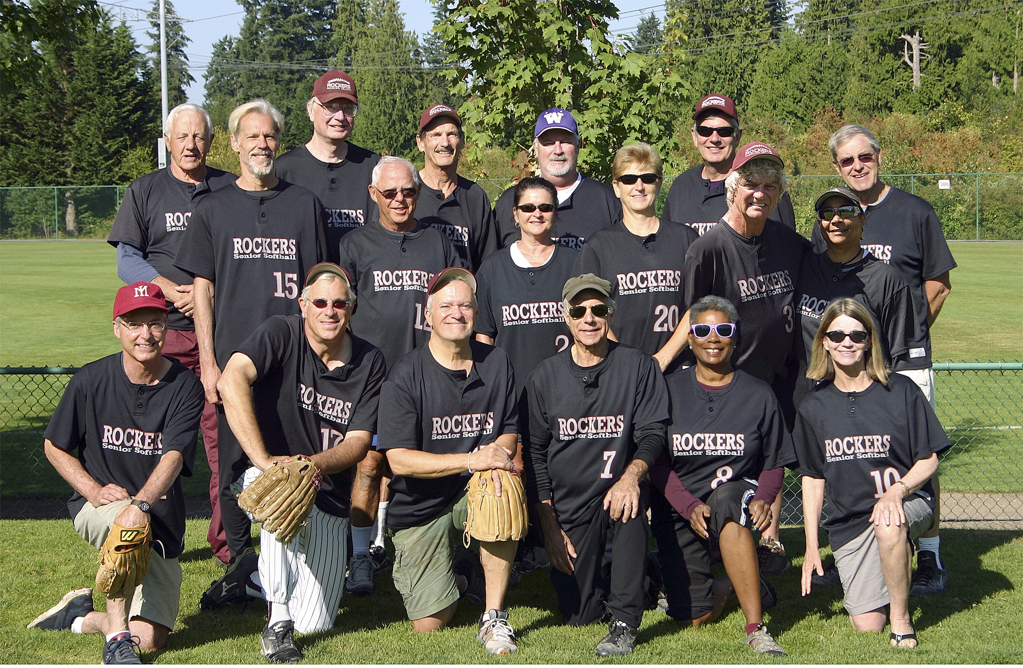 The Mercer Island Rockers ended their 2016 season with a 19-14 win over Tukwila on Aug. 4 to win the division II final of the Puget Sound Senior Coed Softball League championship (photo courtesy of John Weinberg).