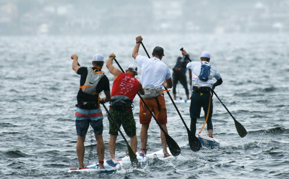 Paddle Boarders Compete In Eighth Annual Round The Rock Race, Circling ...