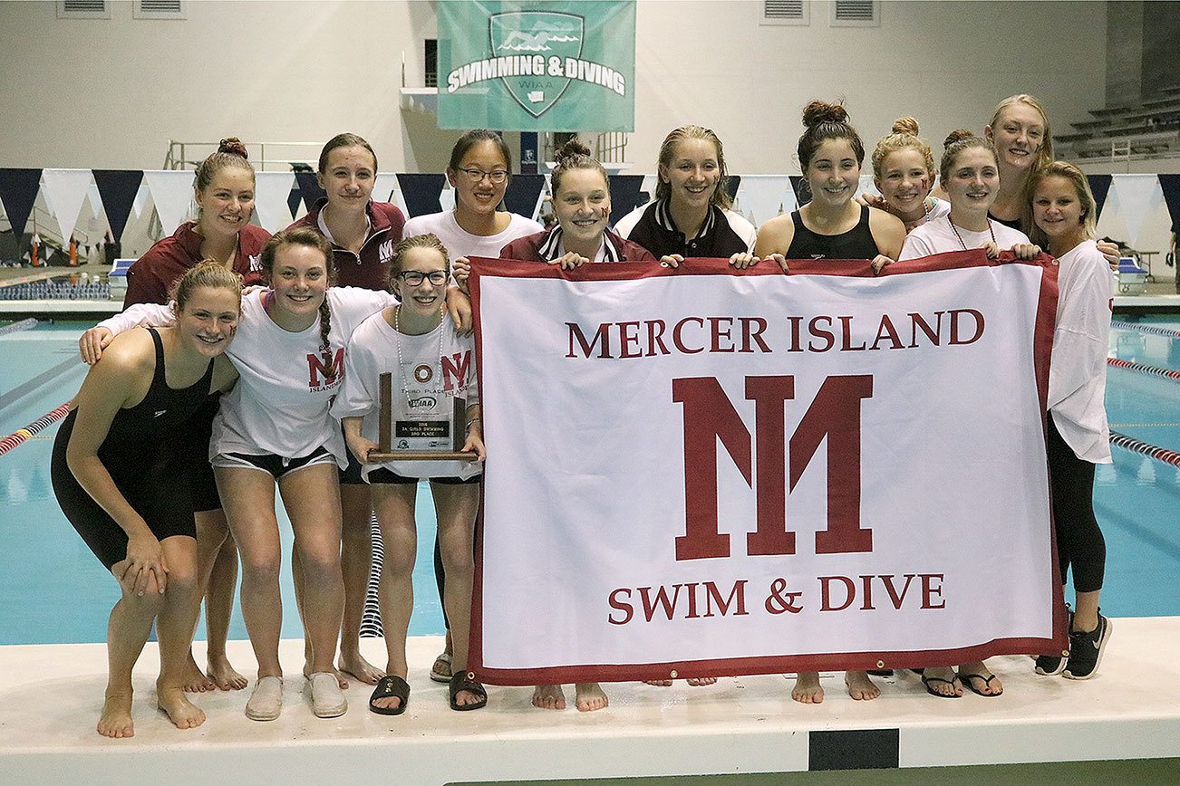 Mercer Island girls third at 3A state swim and dive championships