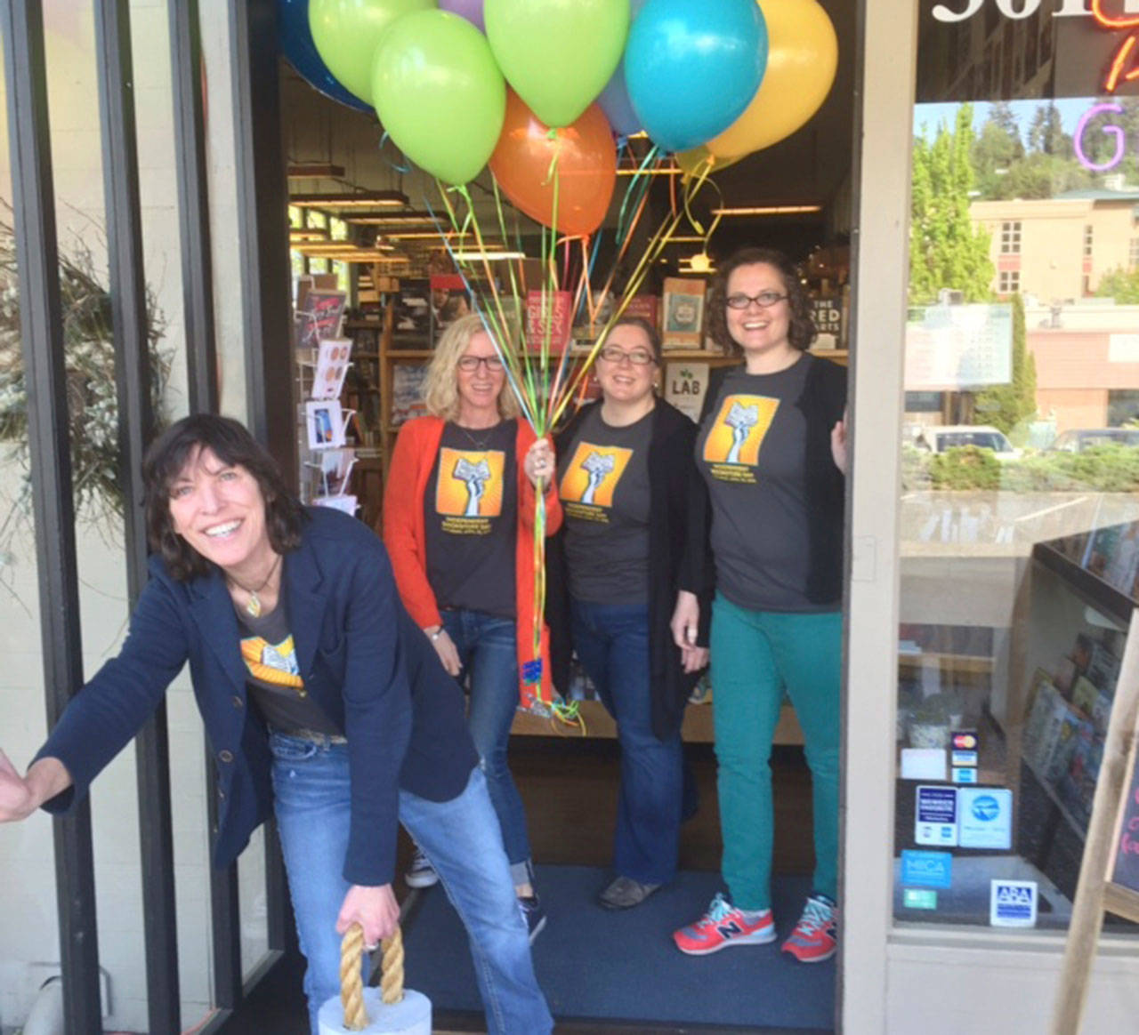 The team at Island Books has a full slate of activities planned for Independent Bookstore Day on Saturday. Photo courtesy of Island Books