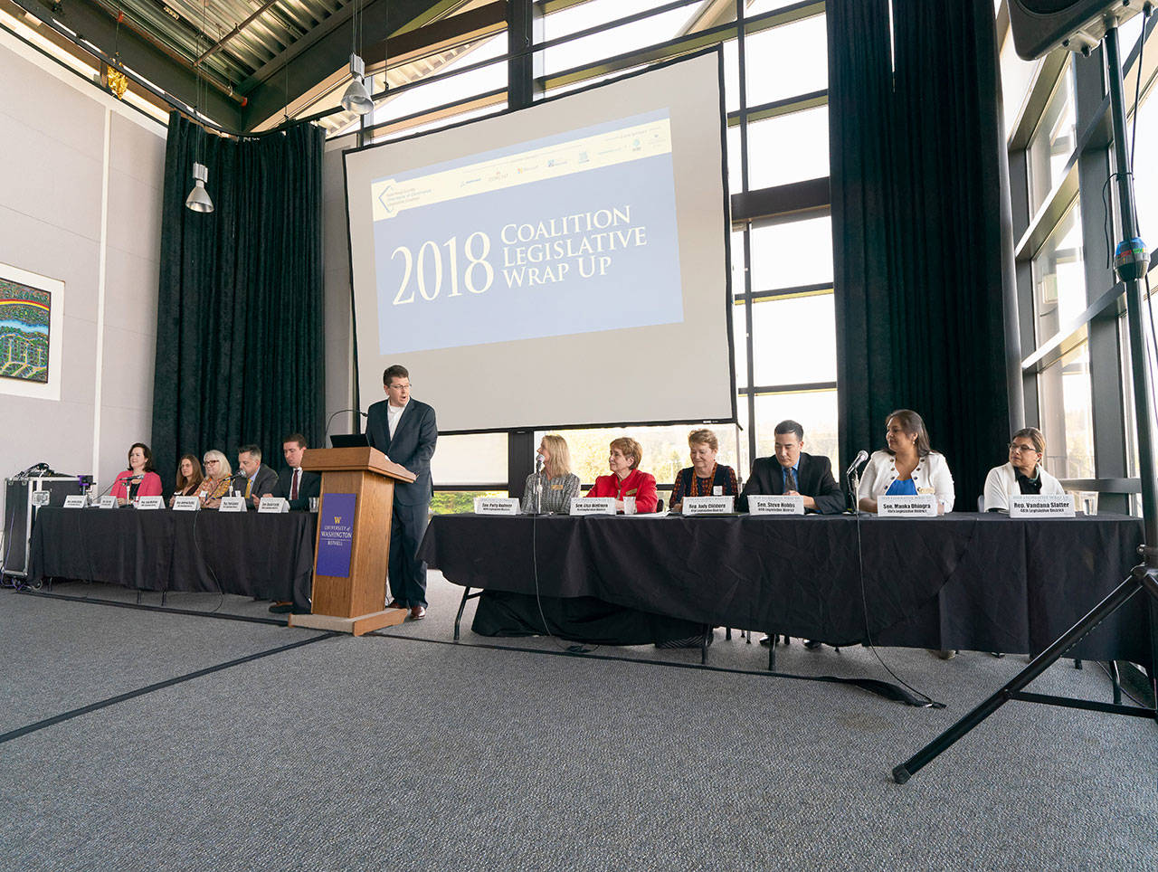 State legislators met at the University of Washington Bothell to discuss Eastside issues with the East King County Chamber of Commerce. Contributed by Mike Nakamura