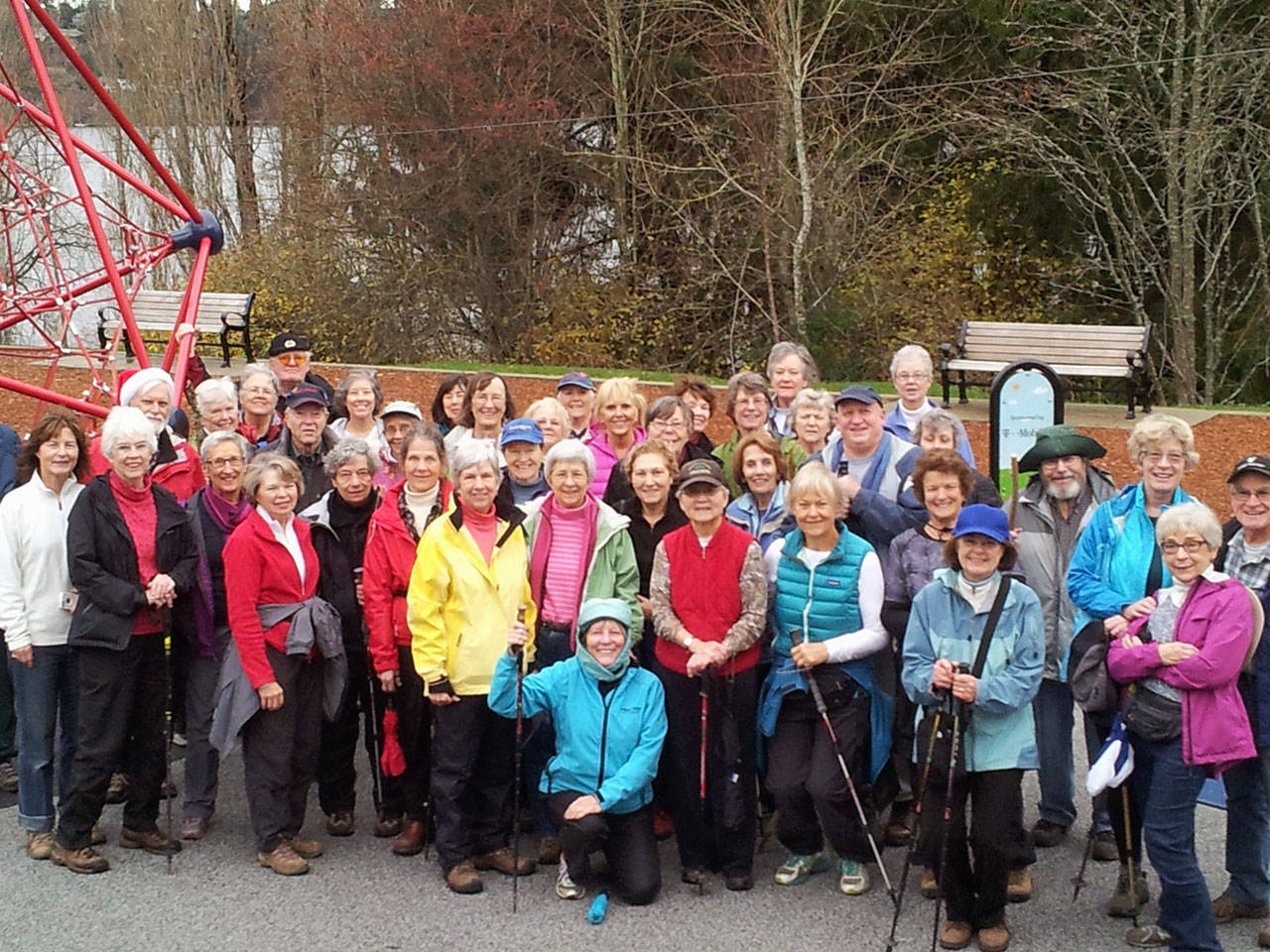 Solemates has more than 50 loyal walkers who meet each week, rain or shine to walk three to four miles together. Courtesy photo