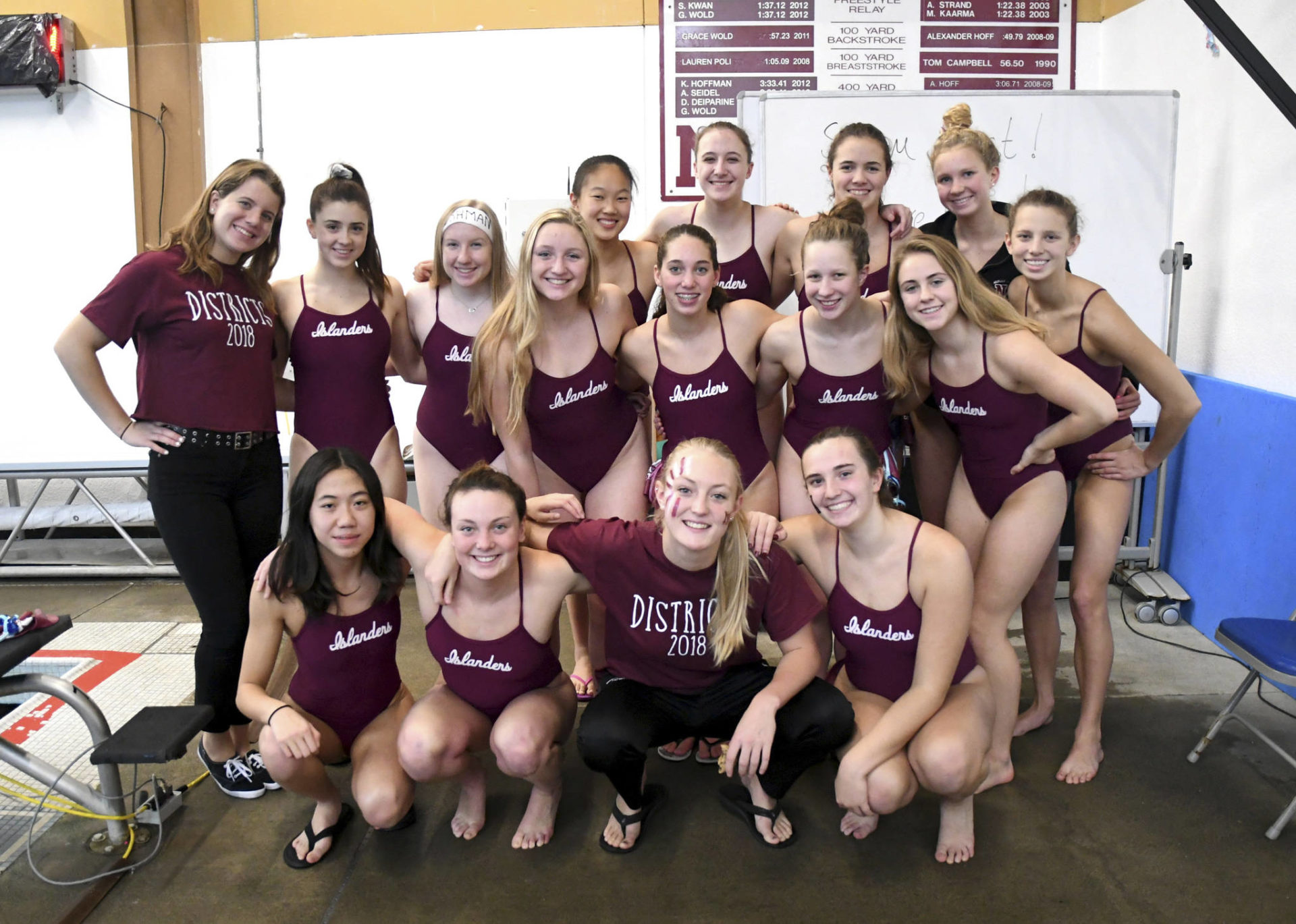 College team. Girls Swim Team. College girls Swim Team.