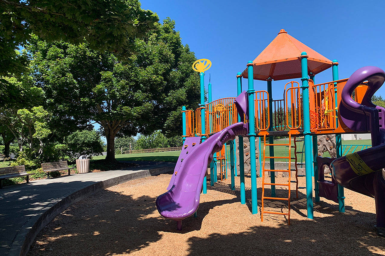 Island resident recommended the addition of a new restroom building near the playground at Aubrey Davis Park. Madeline Coats/staff photo