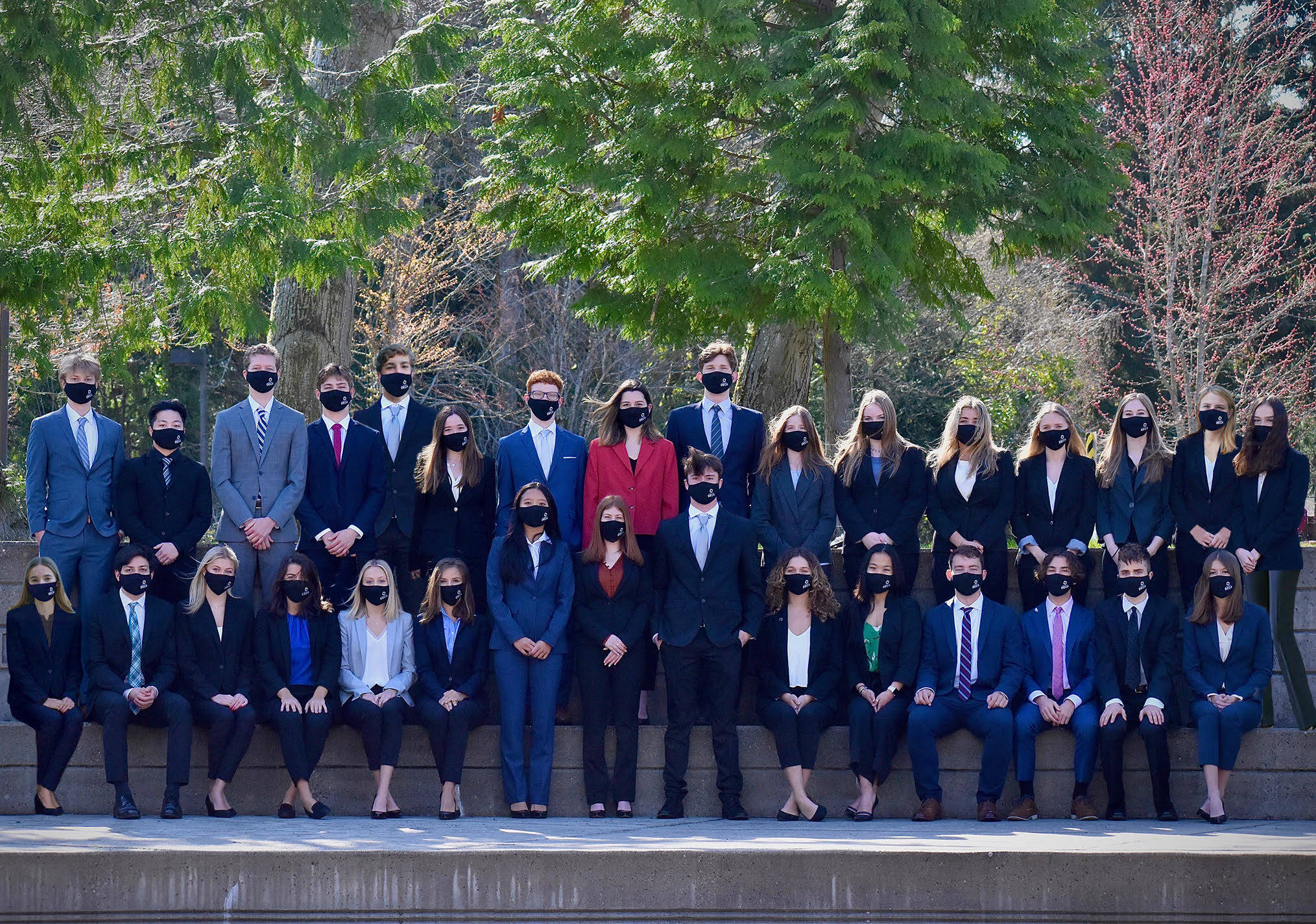 Mercer Island High School’s Mercer Trade Inc. company is comprised of seniors in the international entrepreneurship class. Photo courtesy of Chloe Anbarcioglu