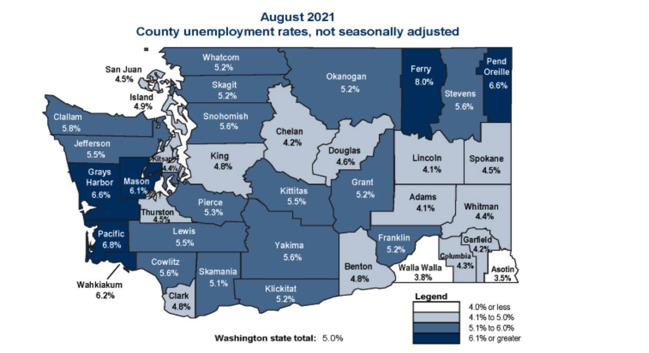 Screenshot from Washington Employment Security Department.