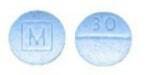 Blue M30 fentanyl pills, the most common form of pills containing fentanyl in King County. Courtesy of King County