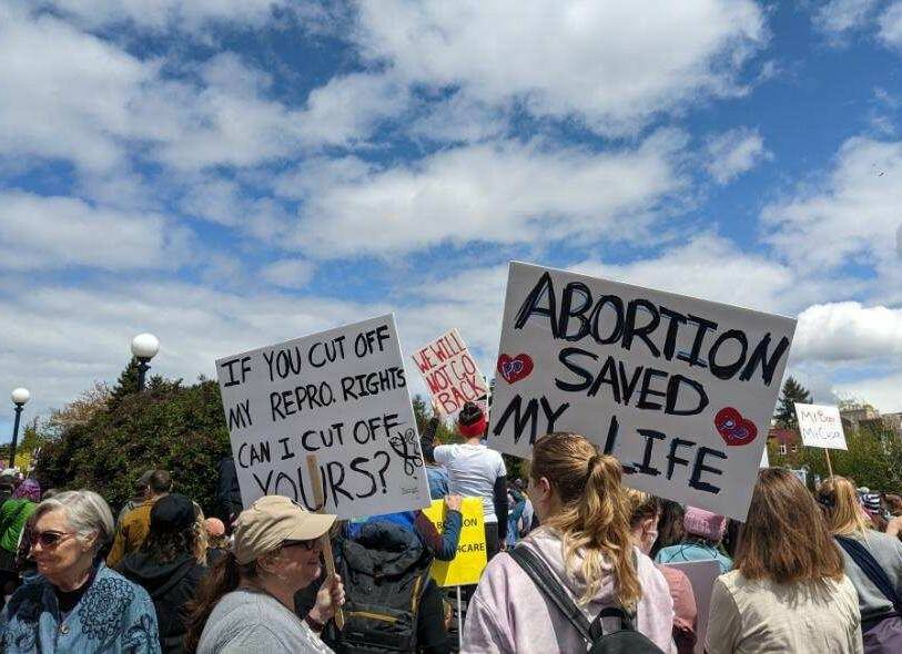 Reproductive rights protest at Cal Anderson Park on May 14, 2022. Hannah Saunders/Sound Publishing