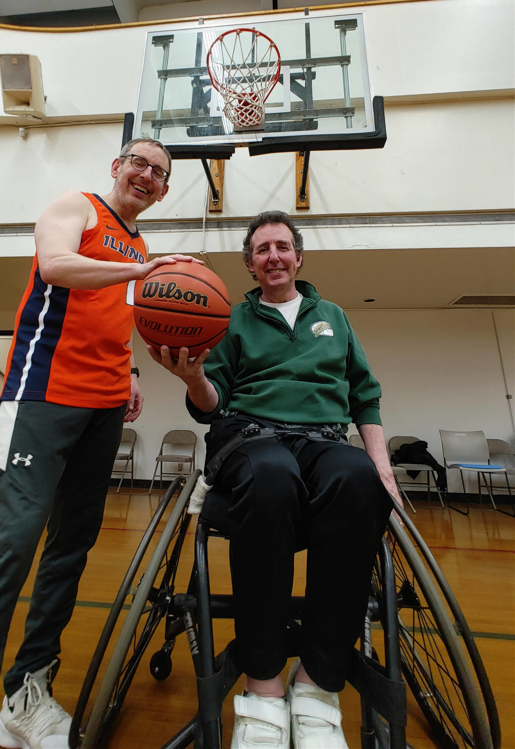 Left, David Schiller with his older brother Mike at the Stroum Jewish Community Center on Jan. 10. Andy Nystrom/ staff photo