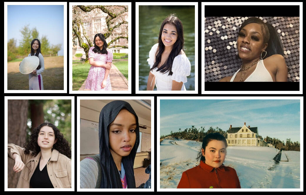 Top row, from left, May Tran, Angeline Lee, Jaya Manhas and Maurianna Vega. Bottom row, from left, Kayla Buechler, Fatima Ibrahim and Ruby Lee. Courtesy photos