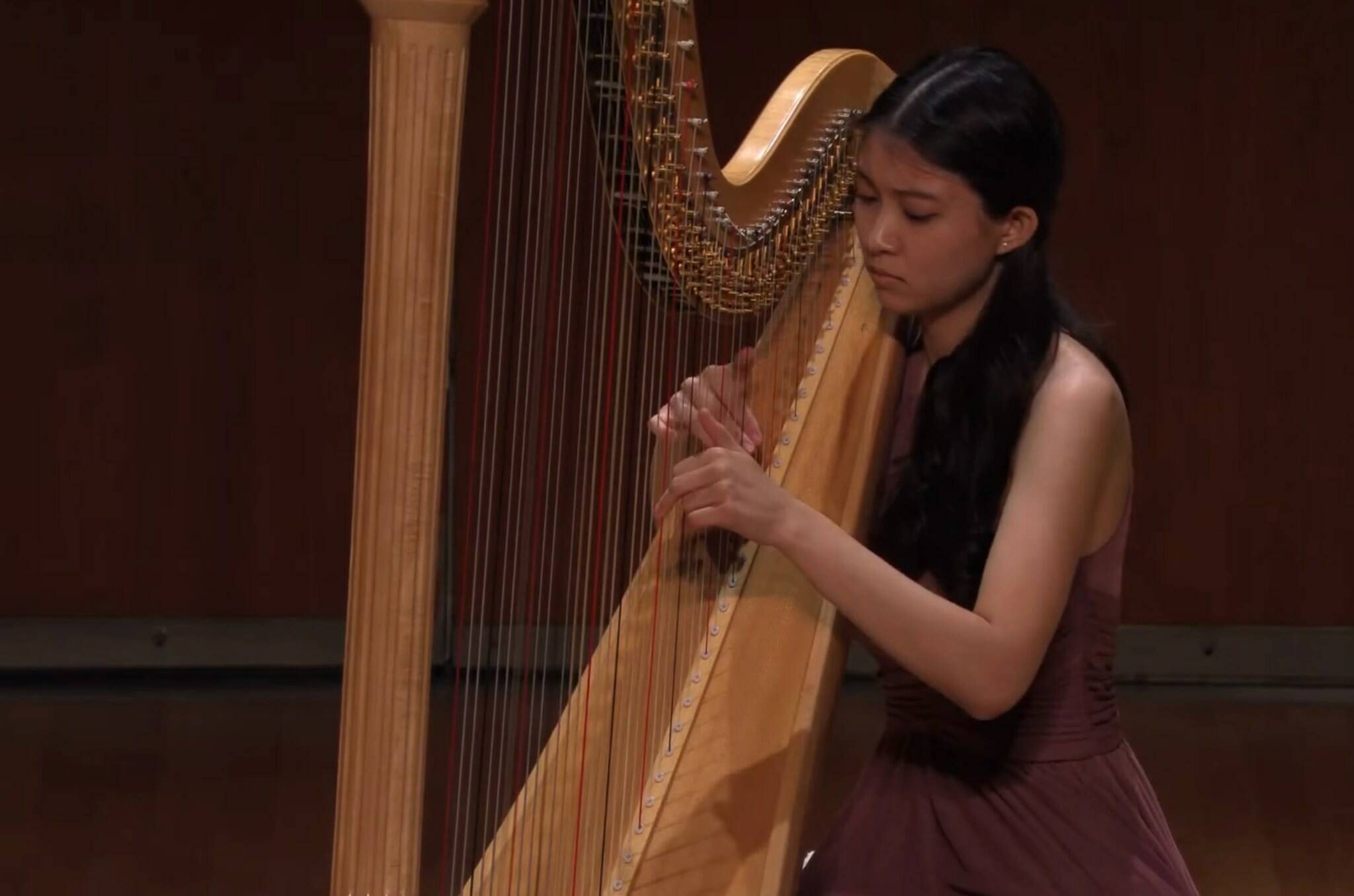 Mercer Island High School junior Ava Yeh won first place in the under-18 division in the 25th Biennial American Harp Society National Competition held May 31 to June 4. She was selected as one of eight finalists for her division to compete live in Los Angeles at the Colburn School of Music after a preliminary screening. Photo courtesy of the Mercer Island School District