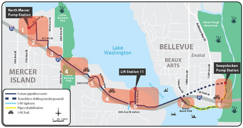 North Mercer-Enatai Sewer Upgrade Project rendering. Courtesy of King County Wastewater Treatment Division