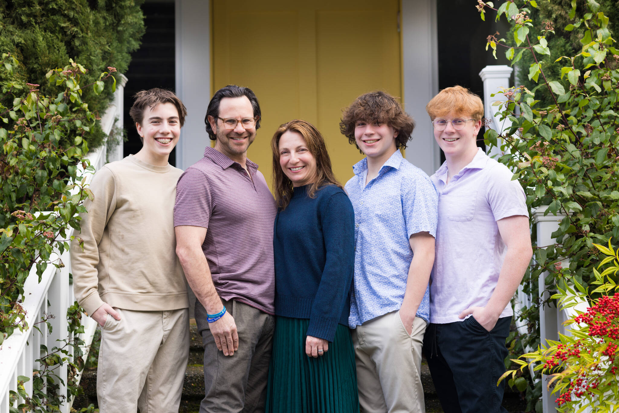 Mercer Island’s Mezistrano family, from left to right, Avi, Joel, Hoda, Levi and Dan. Photo courtesy of Lisi Wolf