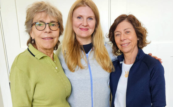 From left: Sue Colbourne, Nataliya Lukyanova, Daria Absher. (Courtesy photo)