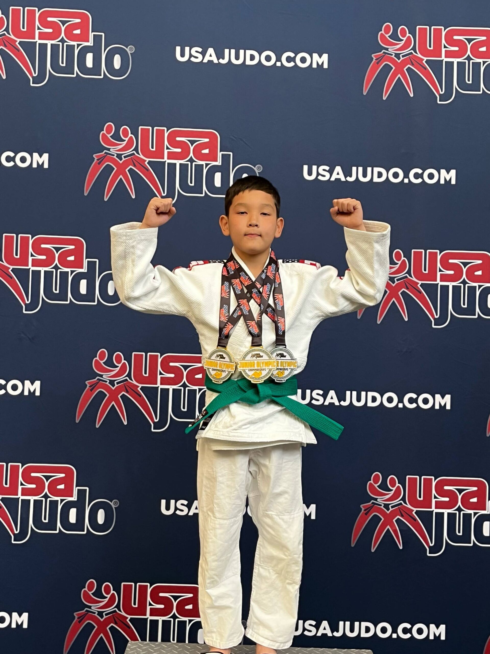 Northwood Elementary School student Mikhail Zulaev won two gold medals and one silver medal at the 2024 Junior Olympic Judo Championships that took place from June 21-23 in Pittsburgh, Pennsylvania. He notched gold in the boys 2015 Bantam 5 under 33kg and boys 2014 Bantam 6 under 35kg. He captured silver in the boys 2015 Bantam 5 under 37 kg. Courtesy photo