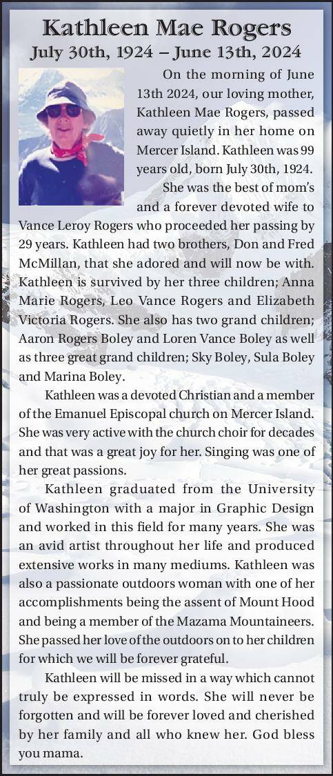 Kathleen Mae Rogers | Obituary
