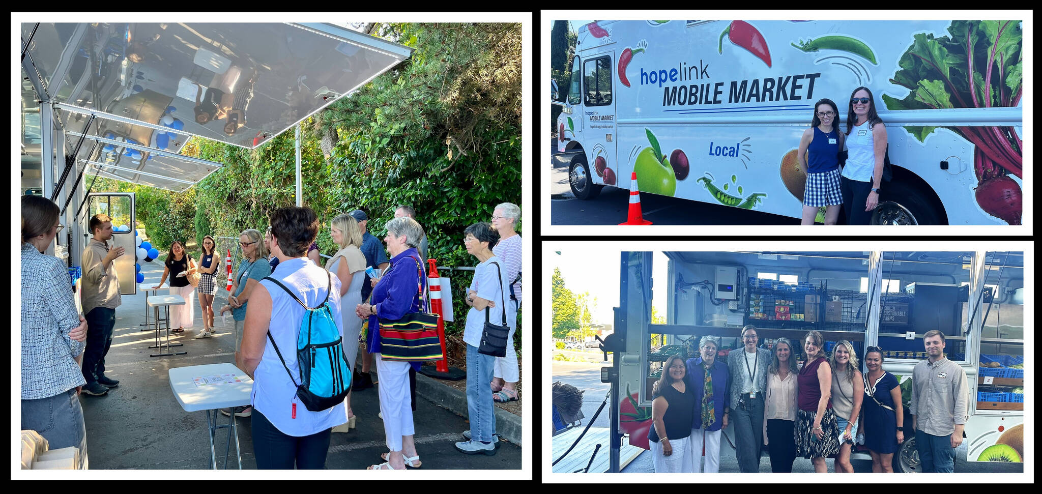 On Aug. 7, members of the Mercer Island community came together in the community center parking lot to explore the new Hopelink Mobile Food Market and learn about the Mercer Island Youth and Family Services (YFS) food security programs. Hosted by the Mercer Island YFS Foundation, the event provided residents with a firsthand look at the latest developments in YFS food assistance, including a tour of the truck and information on accessing food resources. The event featured a fun and engaging Bingo game designed to highlight the realities of hunger in our region and the new YFS/Hopelink partnership. Participants also had the opportunity to ask a lot of questions in order to get a deep understanding of the challenges faced by those dealing with food insecurity and find out how to get involved. For information about raising awareness and important funds for MIYFS: <a href="https://miyfs.org/" target="_blank">https://miyfs.org/</a>. For information about MIYFS food security programs: <a href="https://www.mercerisland.gov/yfs/page/food-security" target="_blank">https://www.mercerisland.gov/yfs/page/food-security</a>. Courtesy photos