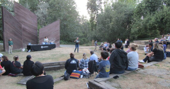 Niki Desautels talks about local bats. Photo courtesy of Annika Hauer