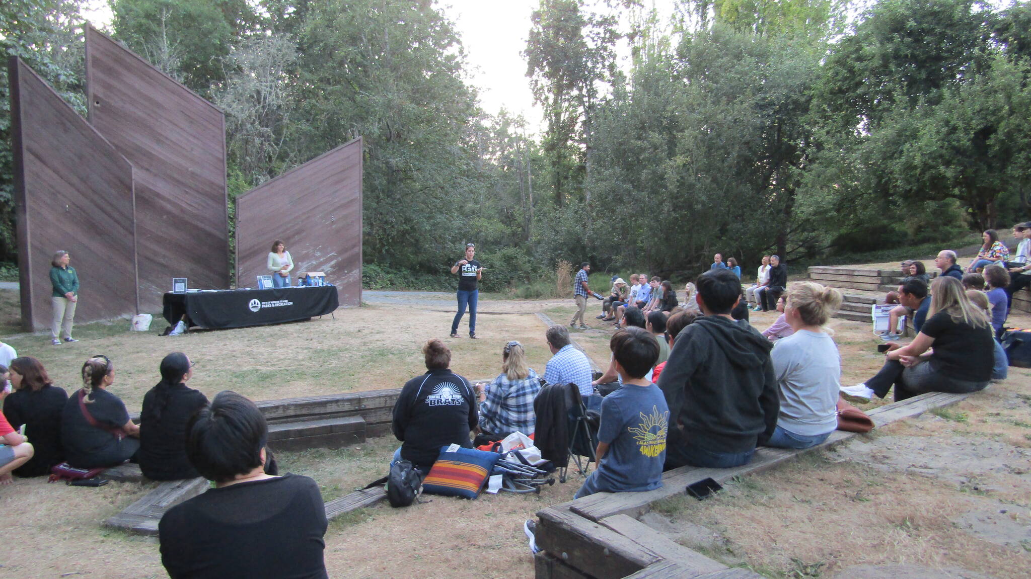 Niki Desautels talks about local bats. Photo courtesy of Annika Hauer