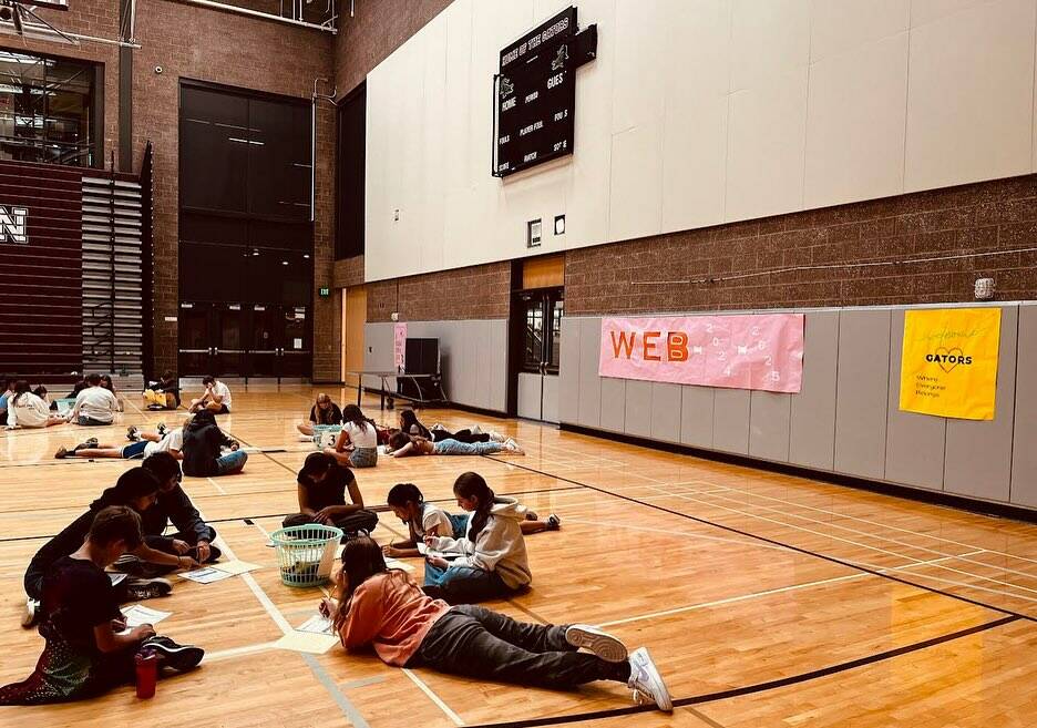 Islander Middle School students engaged in Where Everyone Belongs (WEB) leader training on Aug. 19. School for Mercer Islanders in grades K-12 begins on Aug. 28. Photo courtesy of the Mercer Island School District