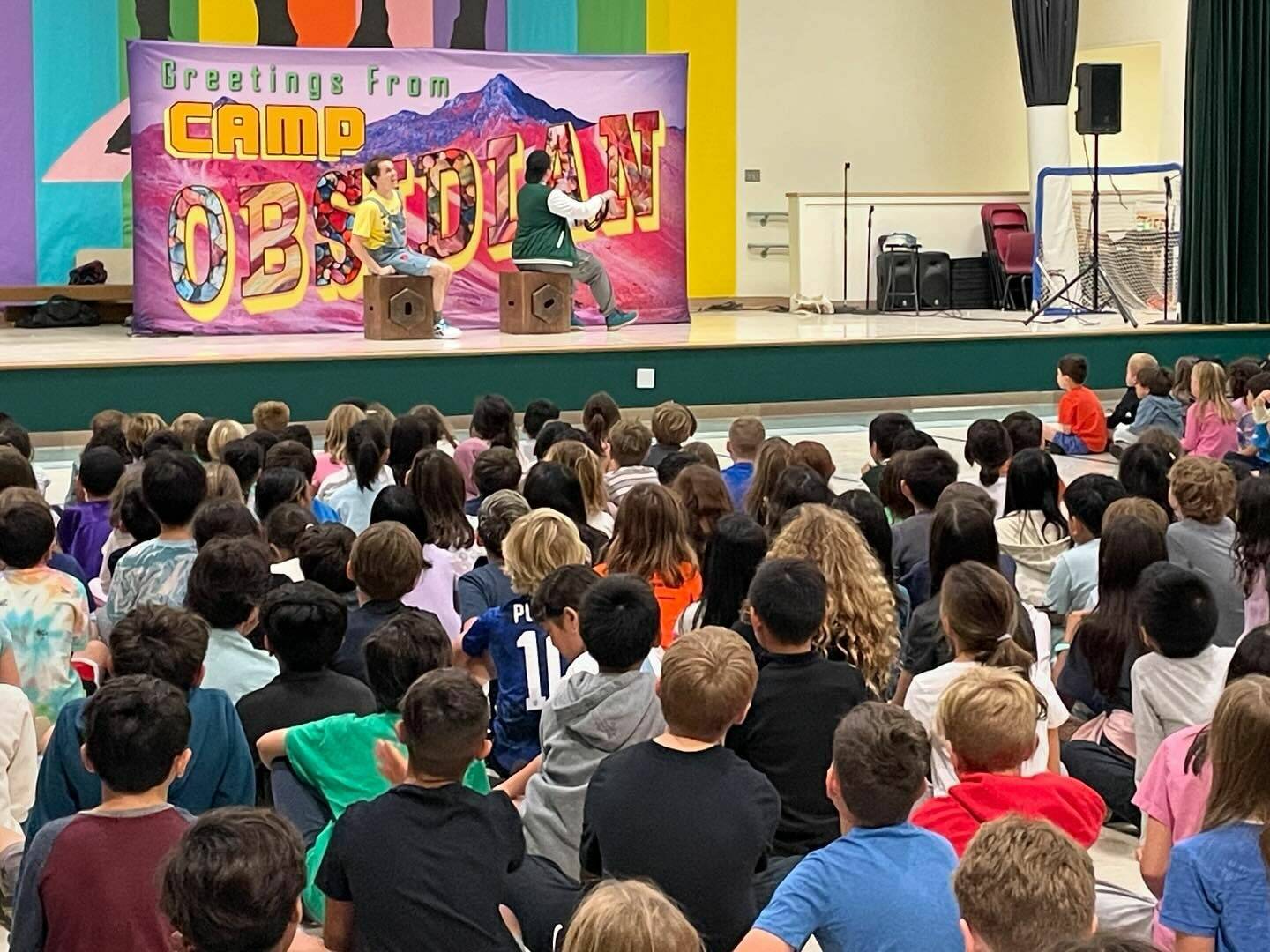 To recognize National Bullying Prevention Month, Seattle’s Taproot Theatre cast visited Lakeridge Elementary on Oct. 1 to perform a play called “Rocks!” which focuses on bullying prevention, celebrating differences and welcoming newcomers. Lakeridge’s PTA facilitated the Taproot appearance. Photo courtesy of the Mercer Island School District