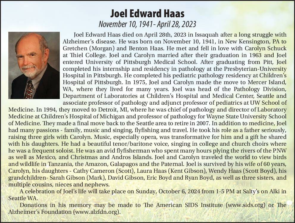 Joel Edward Haas | Obituary