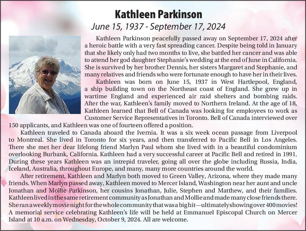 Kathleen Parkinson | Obituary