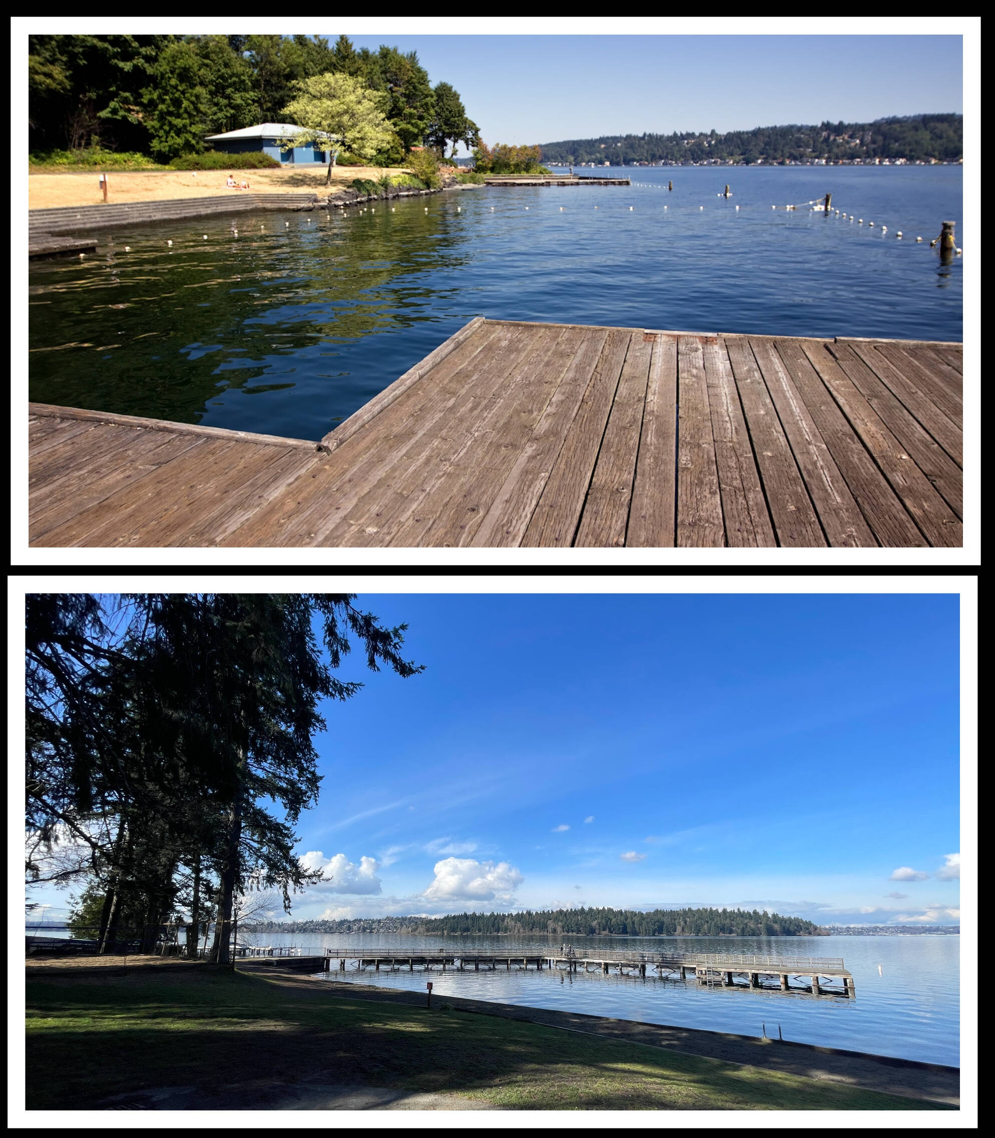 Top, Clarke Beach Park and, bottom, Groveland Beach Park. Photos courtesy of Steven Pavlov